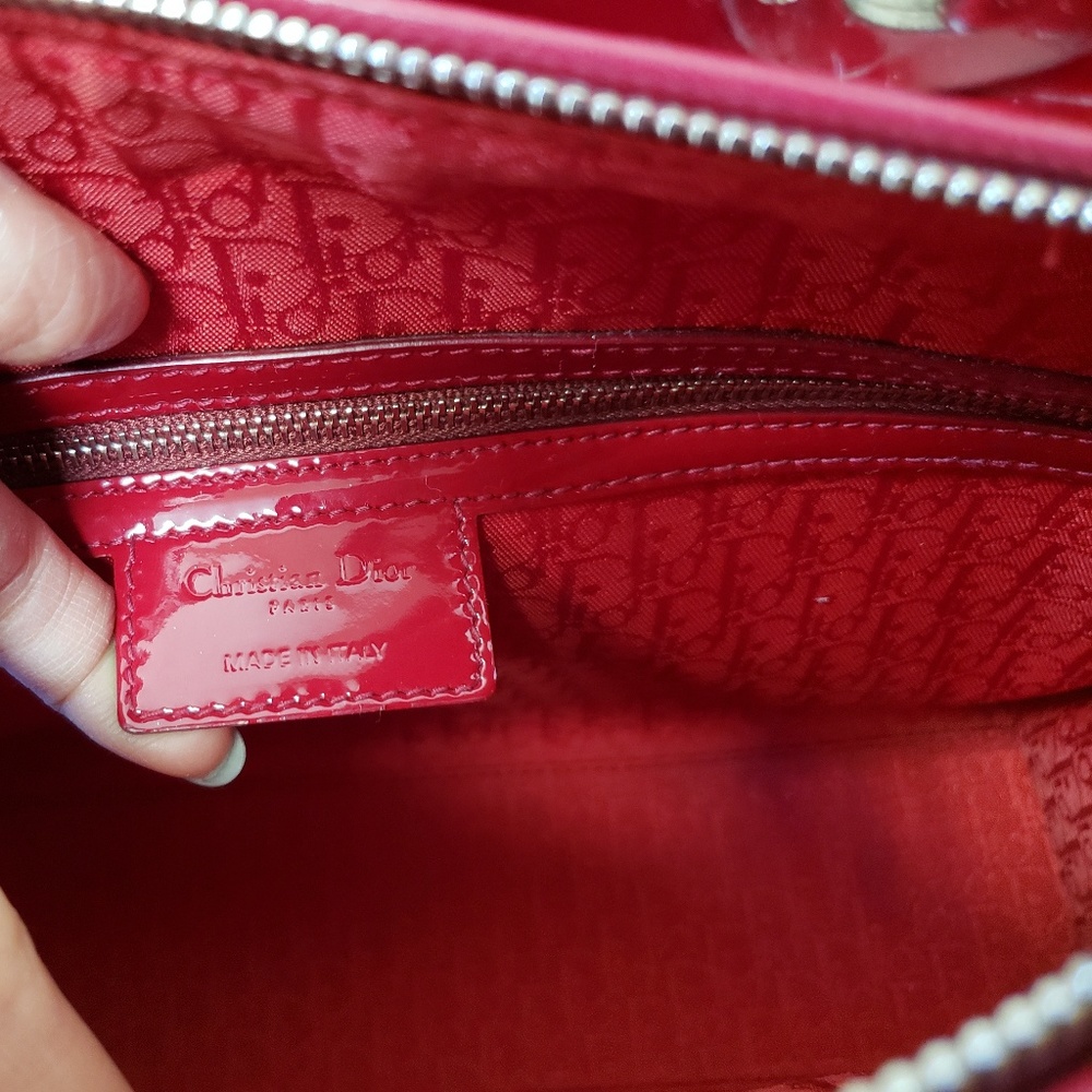 Lady Dior Red Patent Leather large Bag. No offer. - Picture 5 of 11